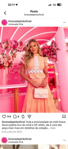 Vestido longo nunca usado cor salmon