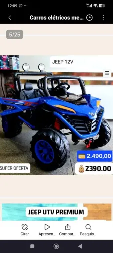 Carro elétrico 12 volts