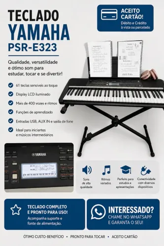 Teclado Yamaha PSr E323 + Pedal