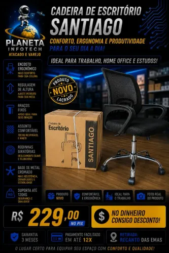 Cadeira de escritório Santiago ( Produto novo )