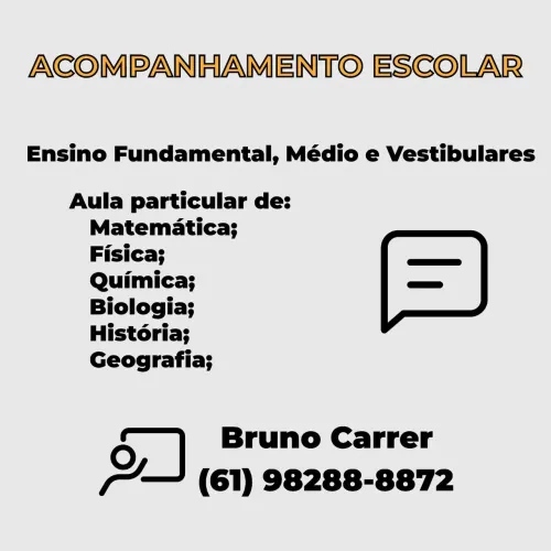 Aulas Particulares, Reforço e Acompanhamento Escolar.