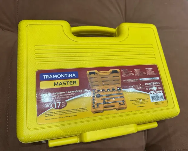 Maleta com jogo de soquetes e acessórios(ACEITO CARTÃO COM ACRÉSCIMO DA MAQUININHA)