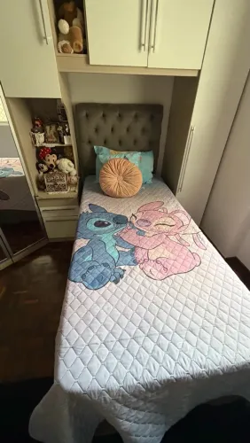 Vendo cama solteiro Box com a cabeceira