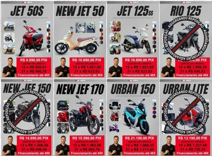 New shi 175 , Flash 250 , Urban lite , Shi 250 , Storm 200 , Iron , Denver , Titanium