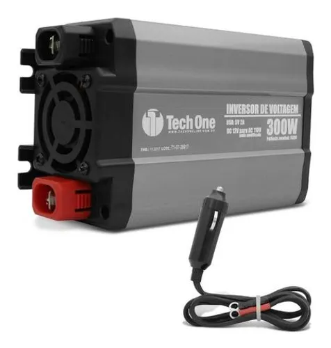 Inversor De Voltagem Tech One 300w 12v Para 110v Modificada