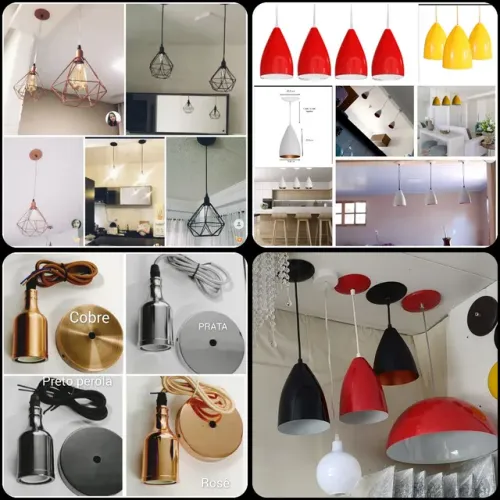 Luminárias Diversos Modelos e cores.
