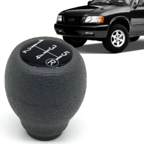 Bola de Câmbio Chevrolet S10 1995 à 2000 - Cinza C/ Resina Prata - N400516