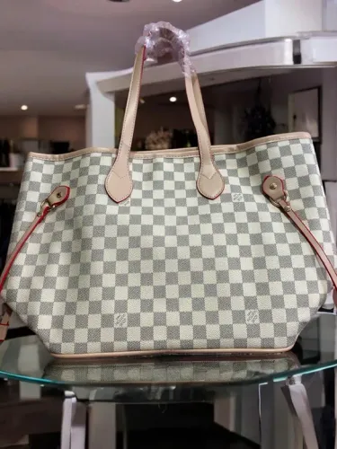 Bolsa nova com número de série em couro canvas .
