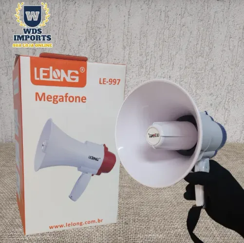 Megafone Portátil Com Sirene Musica E Gravador