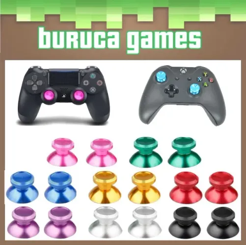 Par de Botões Analógicos de metal para controles de PS4, Xbox One e XBOX Series