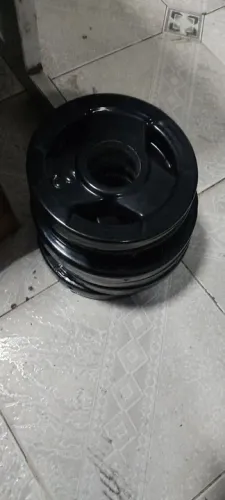 Kit de 30kg anilhas sport emborrachado preto furacão olímpica