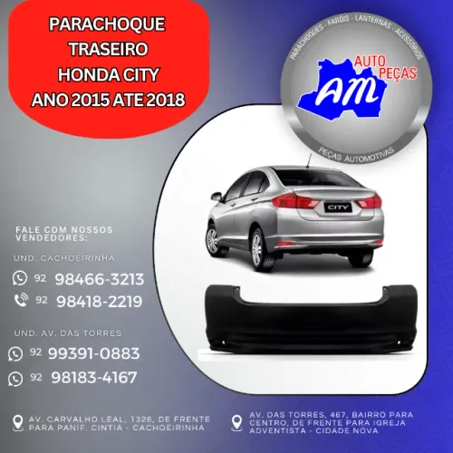 parachoque traseiro honda city