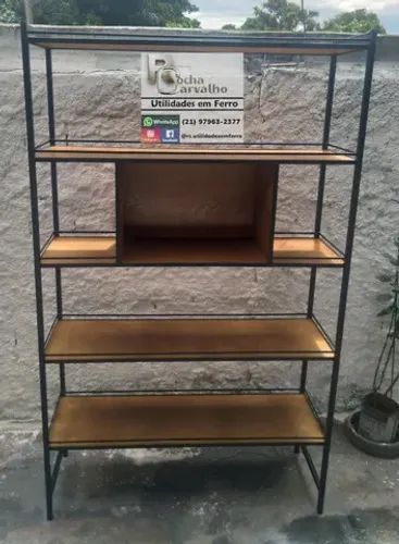 Gôndola Industrial com Nicho Central 2,00X1,20X0,35. Sob Encomenda.