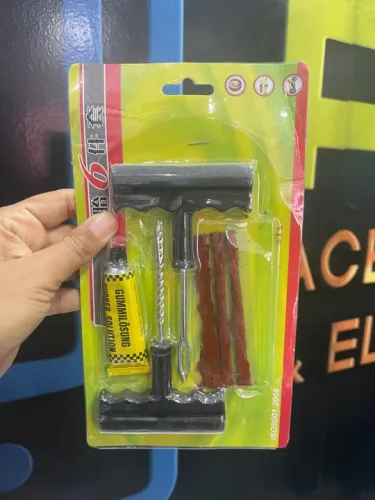 Kit Remendo Ferramenta reparo pneus automotivos carro sem câmara ar motocicleta, bicicle