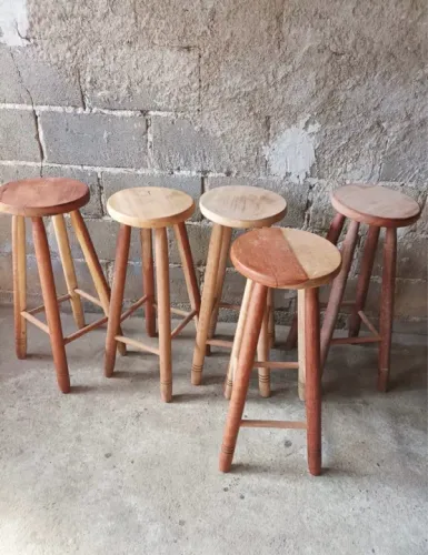 Banquetas de Madeira Rústicas novas cada 