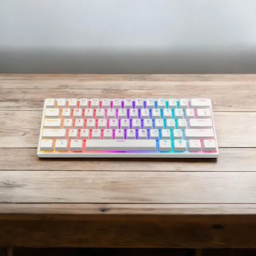 Teclado Gamer Mecânico Goldentec GT Moon TKL 60% USB Anti Ghosting Branco