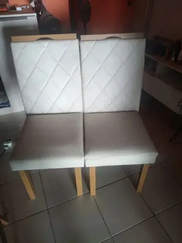 Kit 2 Cadeiras Giulia Estofadas Tecido Veludo Boareto