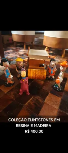 Coleção Flintstones em Resina e Madeira