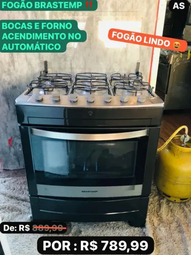 Fogão Brastemp 5 bocas elétrico