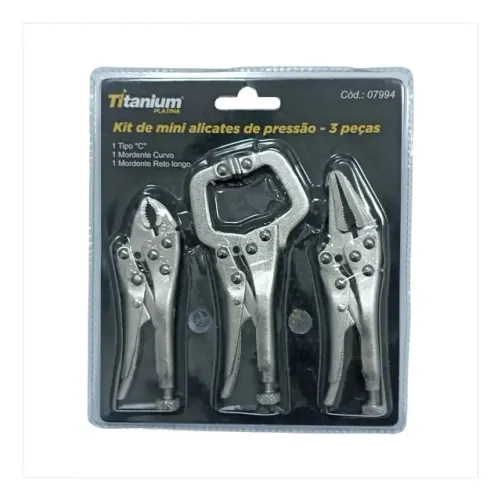 KIT ALICATE PRESSAO COM 3 PECAS TITANIUM 