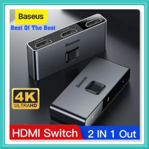 Hub Matrix Hdmi 2.0 4k 60hz Com Seletor Baseus