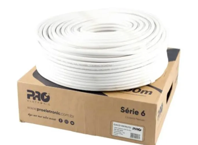 Cabo rg6 90% de malha.