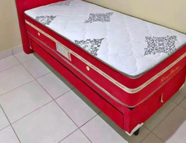 Cama Box Solteiro com Colchão  molas ensacadas 
