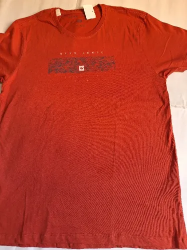 Camiseta Adulto Marca Hang Loose -Vermelha Tam GG - Nova Com Etiqueta