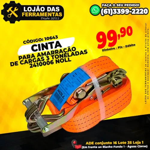 Cinta Para Amarração de Cargas 3 Toneladas 2410006 Noll