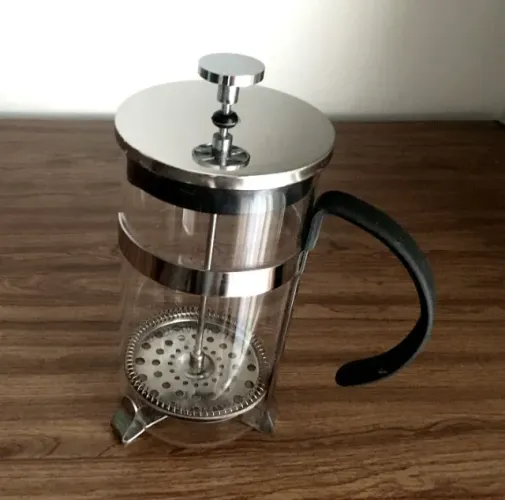 Cafeteira de Prensa Francesa de Vidro e Inox 300ml