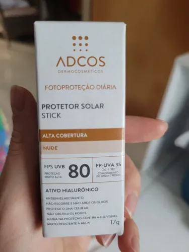 Protetor Solar Adcos Stick FPS 80 - Alta Cobertura Nude