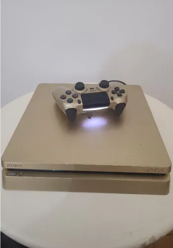 sony playstation 4 slim gold - edição limitada!