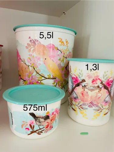 Conjunto Tupperware Floral: Potes Lindos e Funcionais
