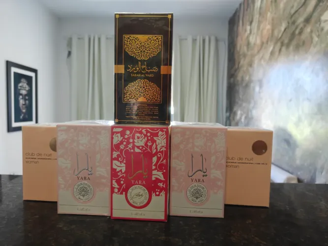 Perfumes Árabes Femininos, Yara, Yara Candy, Club de Nuit Woman e Sabah Al Wards 