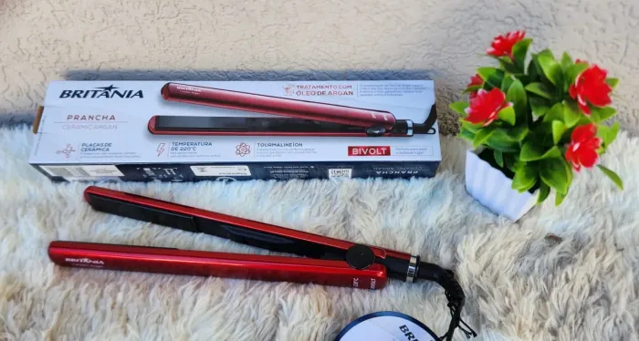 Prancha de Cabelo Ceramic Argan Britânia