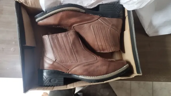 Botinas Texana WP Bico quadrado Couro Látego **Novas*