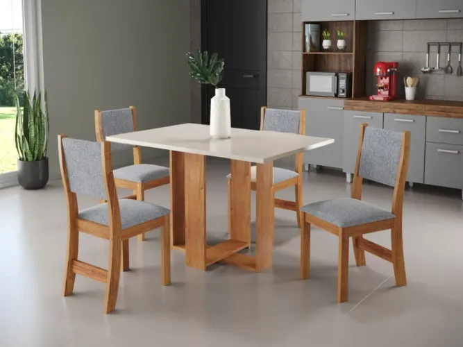 Mesa de Jantar Magic 1.20×0.80 Com 4 Cadeiras l65