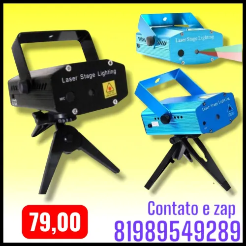 Mini Laser Projetor Festa Luz Palco Holográfico