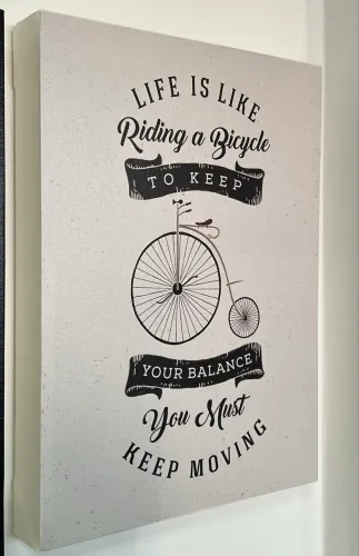 Quadro Decorativo: A vida é como andar de bicicleta