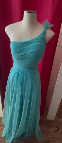 Vestido de festa azul tiffany 