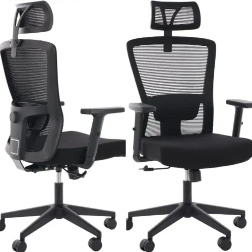 Cadeira de Escritório Comfy New Stance Plus Tela Mesh Preta, Base Giratória Sistema Relax
