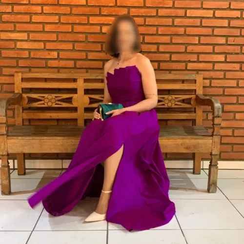 Vestido de Festa Vitor Zerbinato Tafetá Fúcsia Tomara que Caia