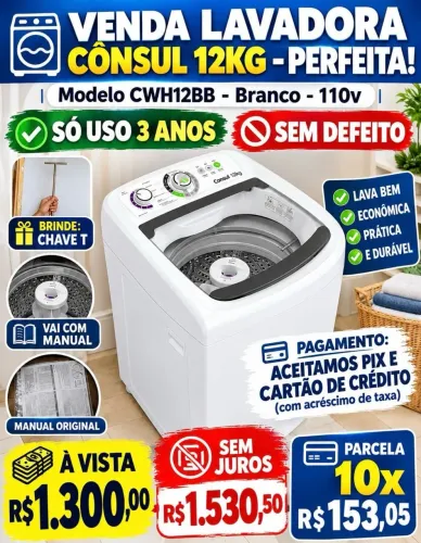 Máquina de lavar Cônsul 12KG