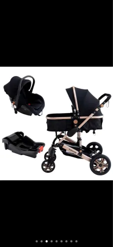 Carrinho De Bebê Europeu 3 em 1 com Amortecedor + Moisés Berço + Bebê Conforto.