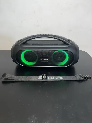 Caixa de Som AIWA Boombox 50W Bluetooth RGB IPX5 - Muito Nova