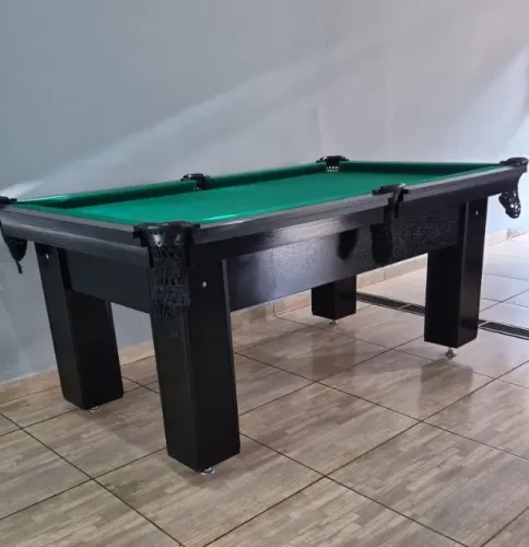 MESA DE SINUCA CAÇAPA REDINHA - ESTRUTURA MDF COM PEDRA DE ARDÓSIA