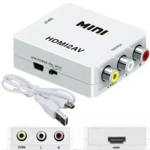 CONVERSOR HDMI 1080P PARA AV RCA áudio e vídeo