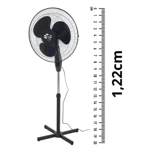 ventilador coluna pé pedestal torre de chao 3 helices preto 127v cn04