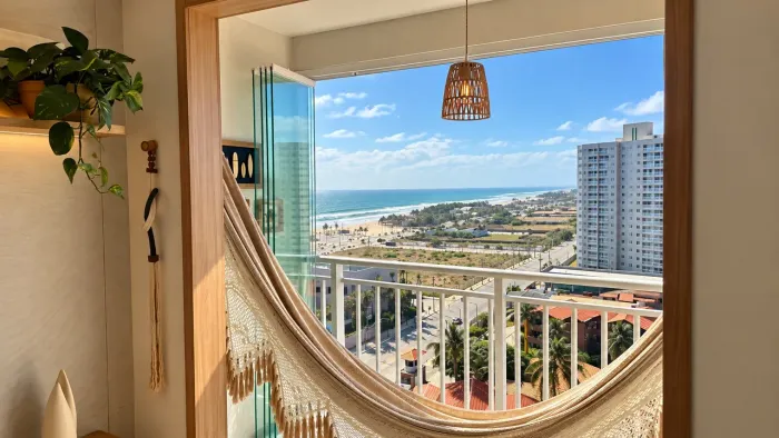 APARTAMENTO NOVO SEMIMOBILIADO ALTO PADRÃO E VISTA MAR NASCENTE