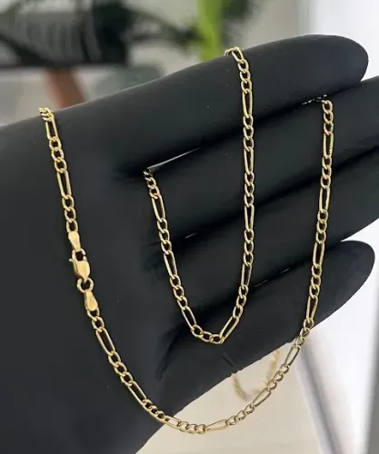 corrente 3 por 1 em ouro 18k
